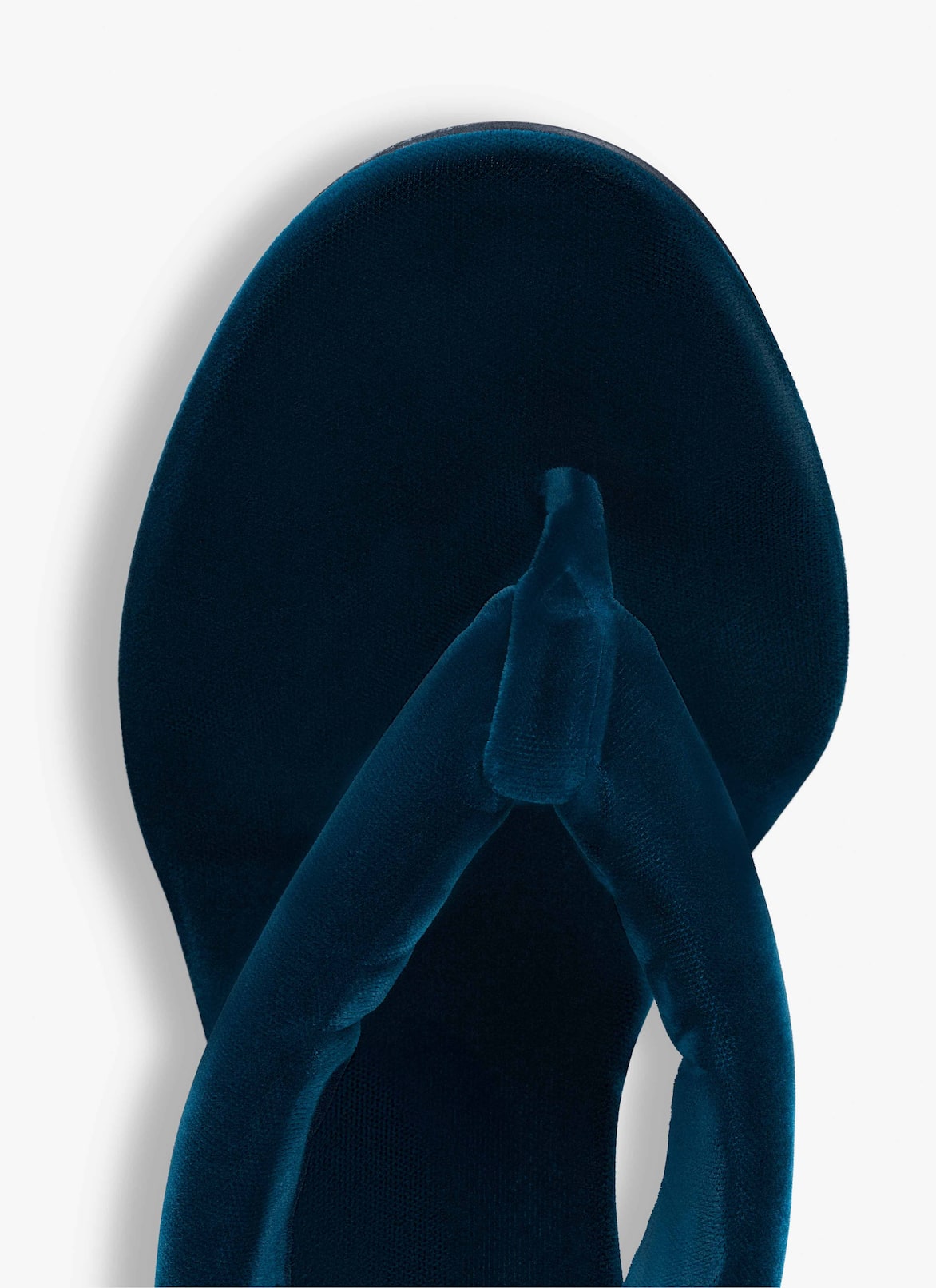 HEEL THONG MULES IN VELVET ALAÏA DARK PETROL HEEL THONG MULES IN VELVET